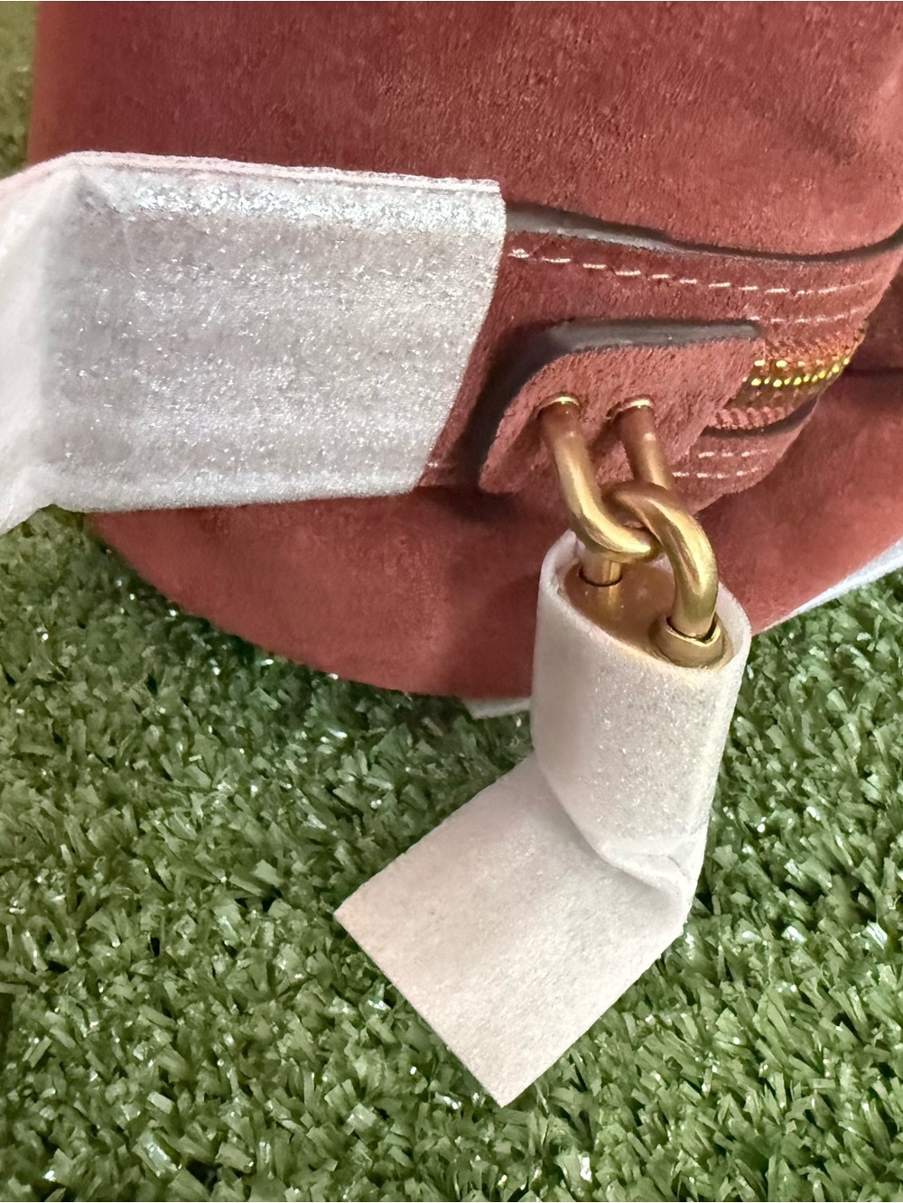 Coach Drifter Shoulder Bag 31 in clay suede / brass hardware -overseas exclusive - Picture 5 of 7